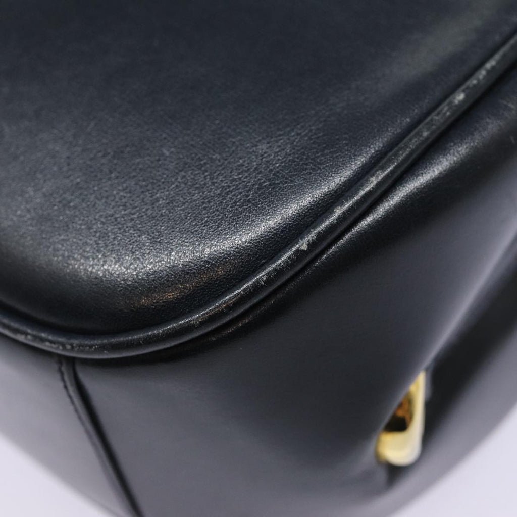 GUCCI Shoulder Bag Leather Navy Gold ep5367