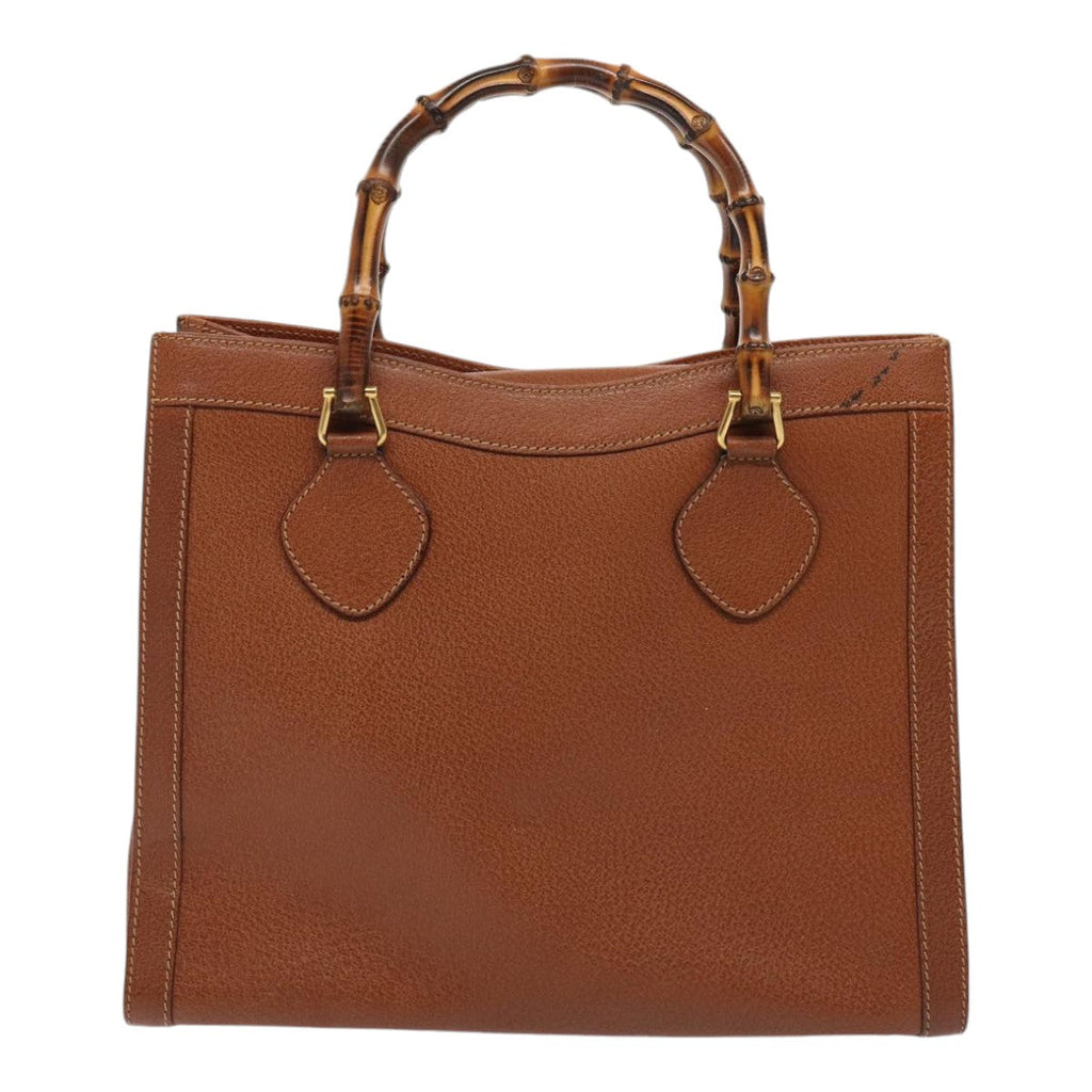 GUCCI Bamboo Hand Bag Leather Brown Gold 002 2853 0260 0 ep5368