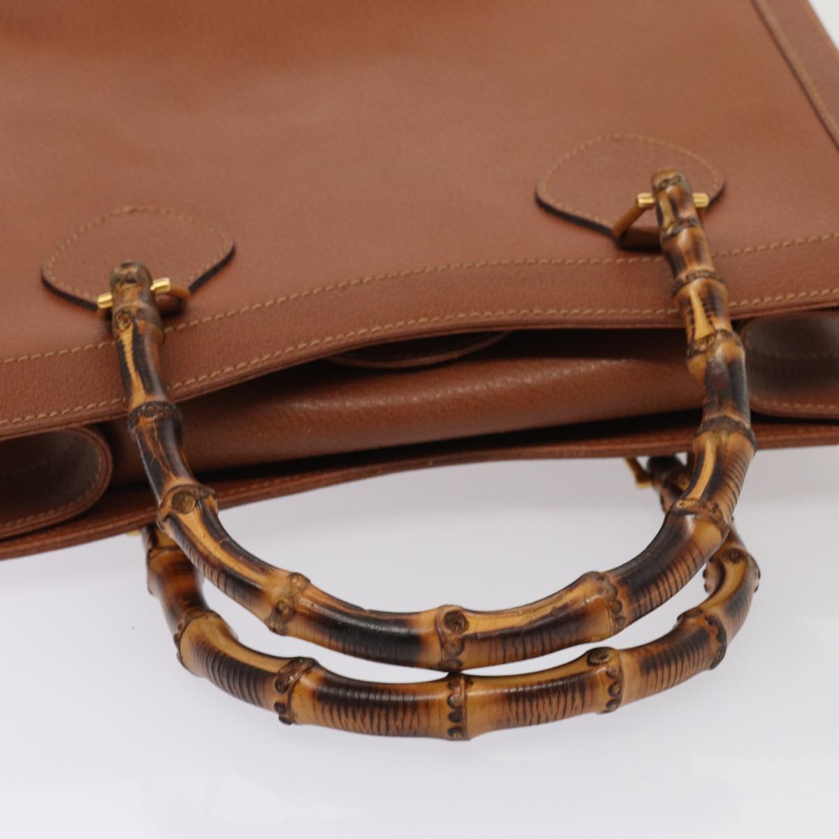 GUCCI Bamboo Hand Bag Leather Brown Gold 002 2853 0260 0 ep5368