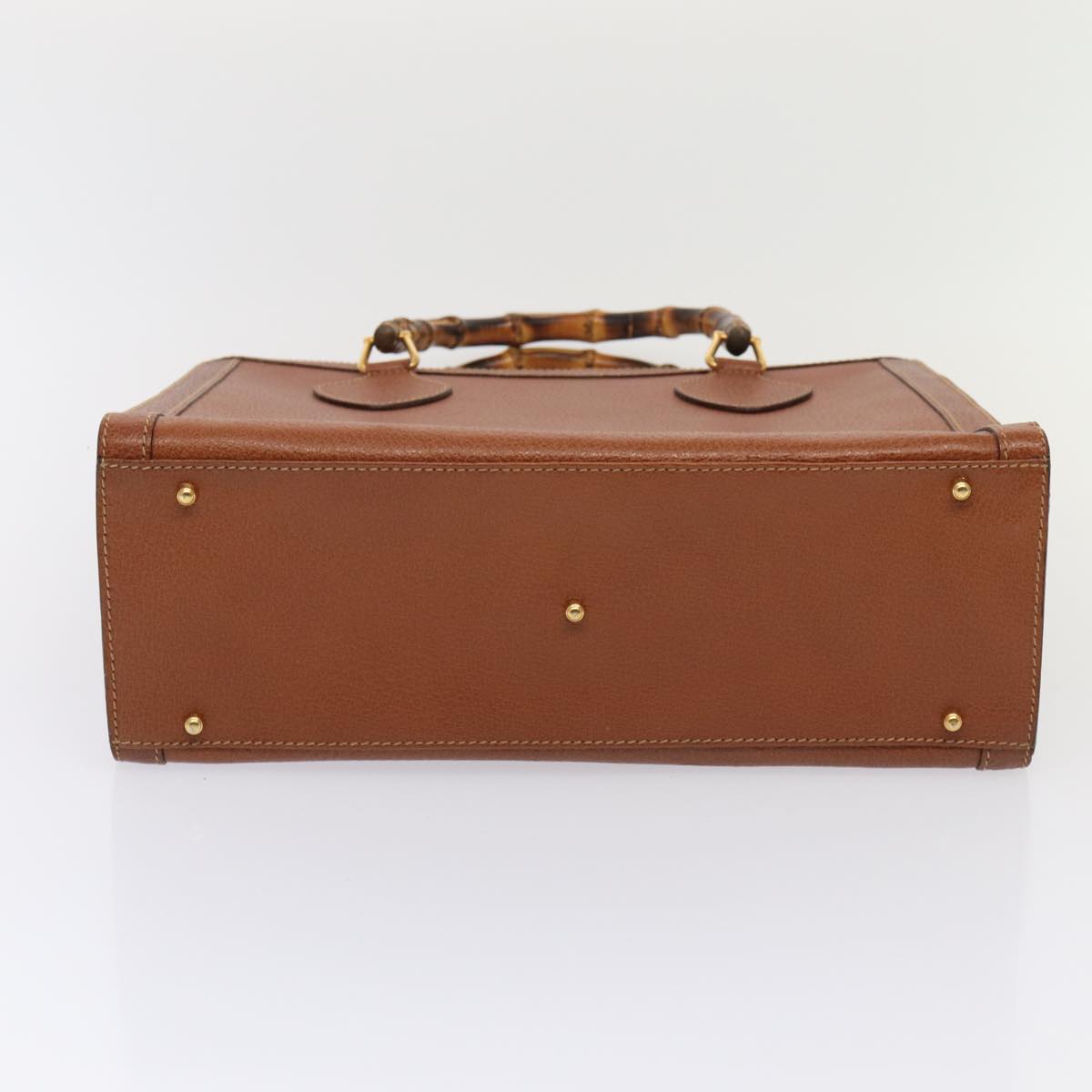 GUCCI Bamboo Hand Bag Leather Brown Gold 002 2853 0260 0 ep5368