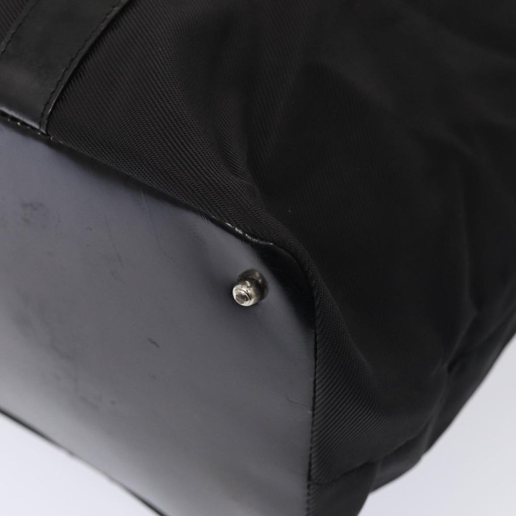 GUCCI Bamboo Tote Bag Nylon Black Silver 002 2058 0412 5 ep5369