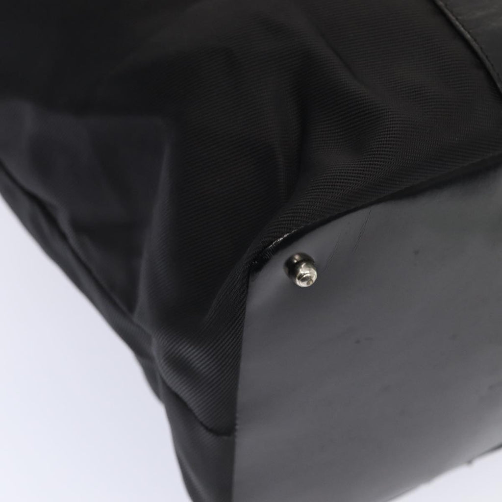 GUCCI Bamboo Tote Bag Nylon Black Silver 002 2058 0412 5 ep5369