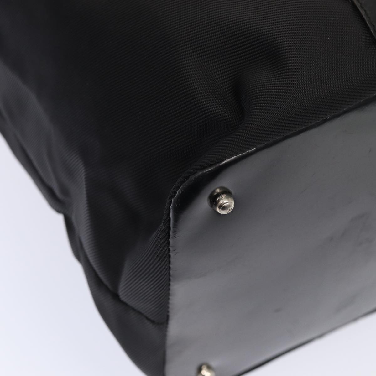 GUCCI Bamboo Tote Bag Nylon Black Silver 002 2058 0412 5 ep5369