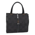 GUCCI Jackie GG Canvas Hand Bag Black Silver 002 1065 ep5371