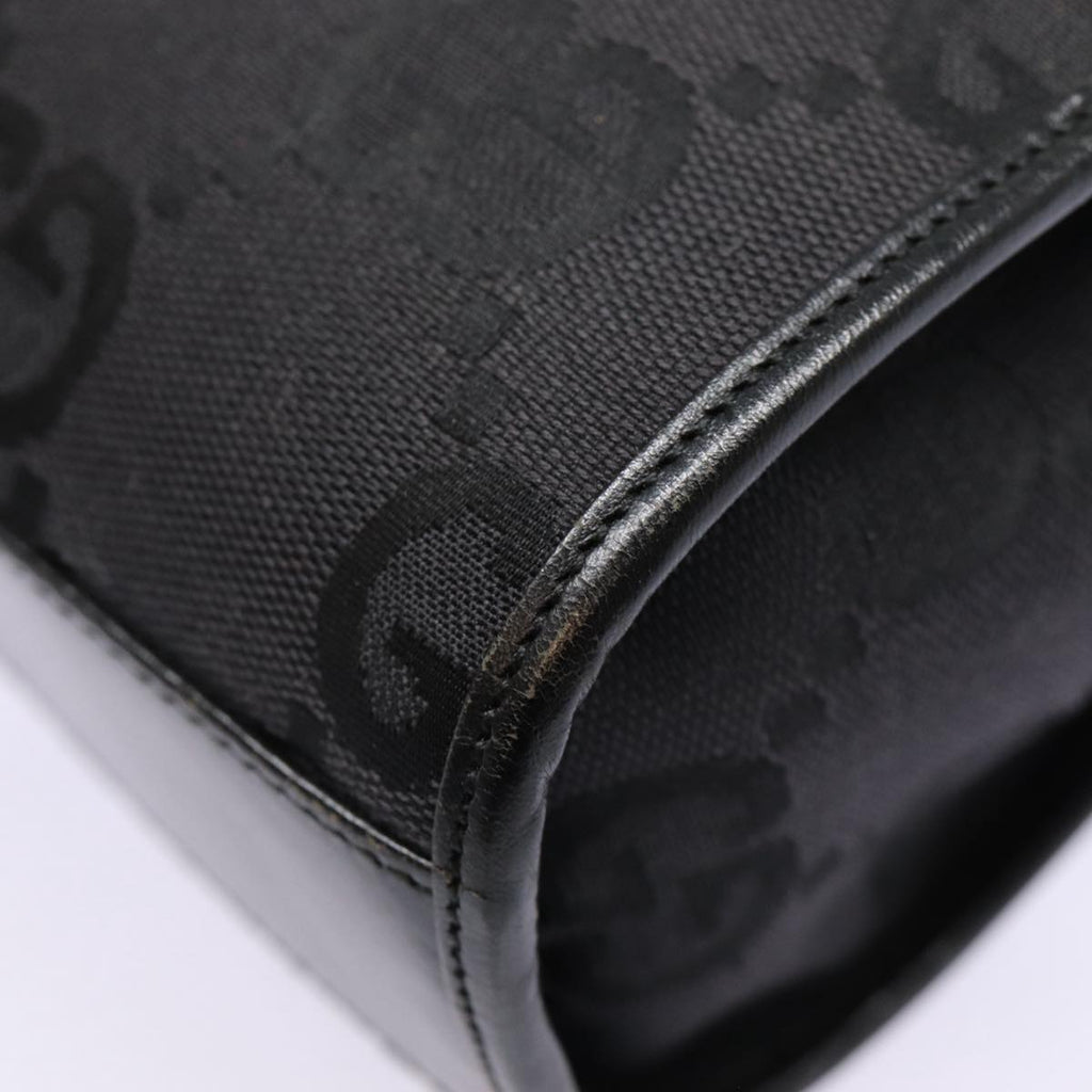 GUCCI Jackie GG Canvas Hand Bag Black Silver 002 1065 ep5371