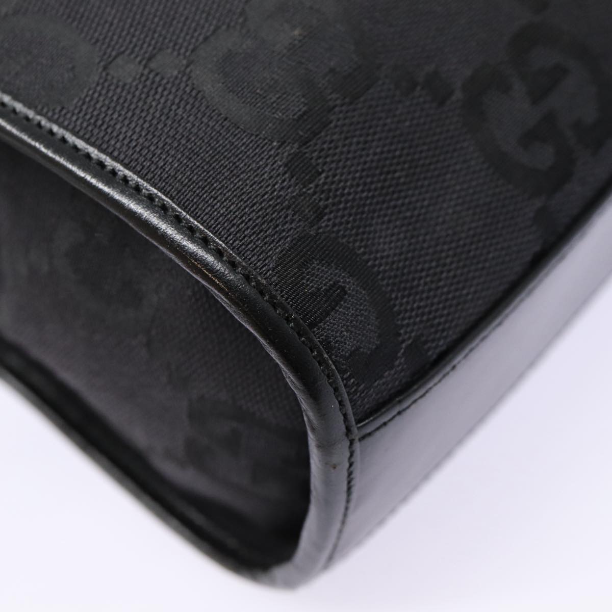 GUCCI Jackie GG Canvas Hand Bag Black Silver 002 1065 ep5371