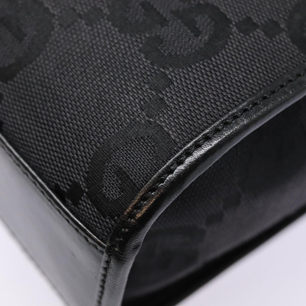 GUCCI Jackie GG Canvas Hand Bag Black Silver 002 1065 ep5371