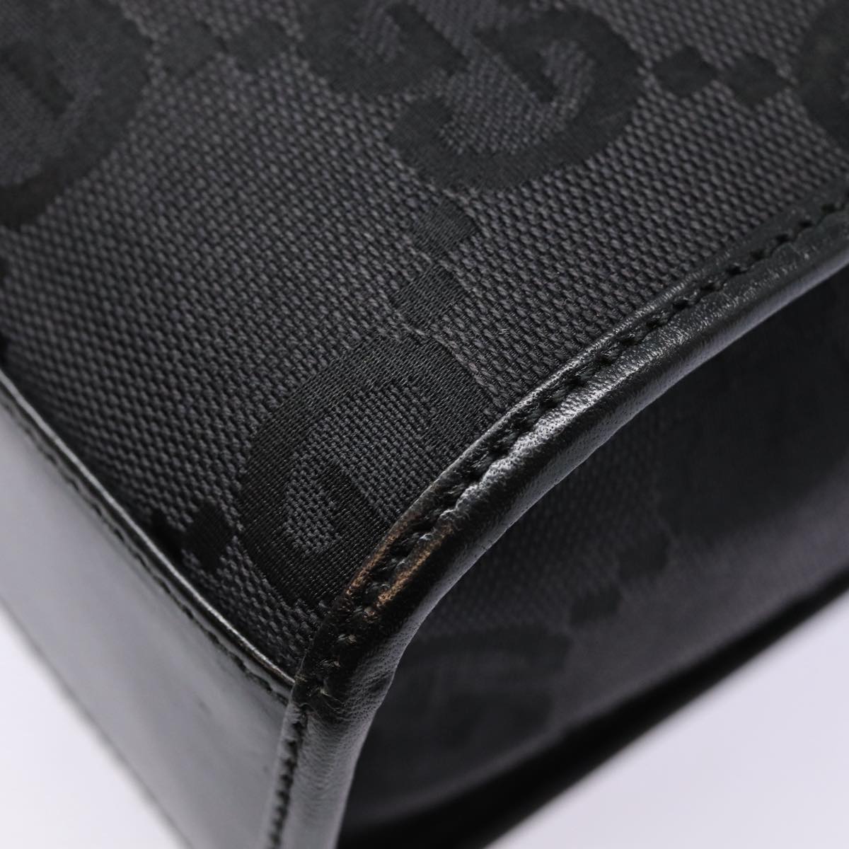 GUCCI Jackie GG Canvas Hand Bag Black Silver 002 1065 ep5371