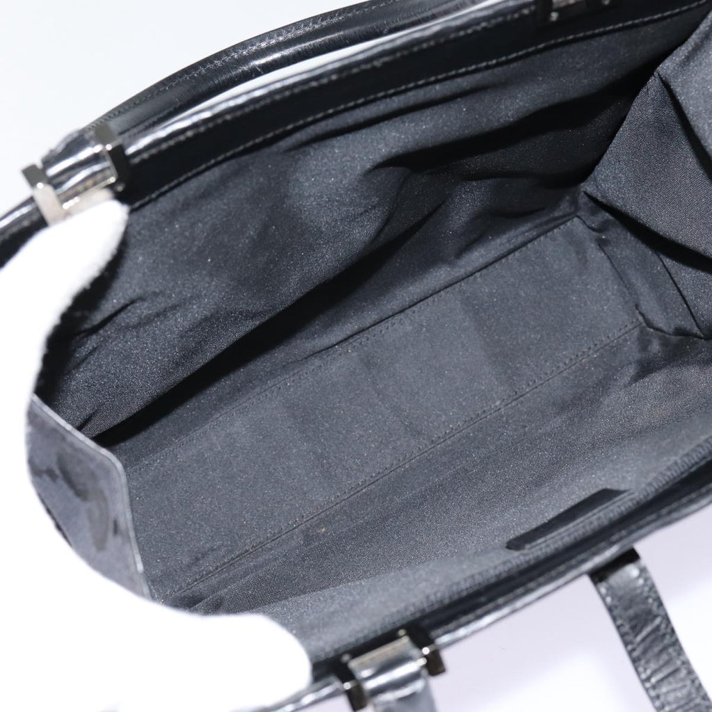 GUCCI Jackie GG Canvas Hand Bag Black Silver 002 1065 ep5371