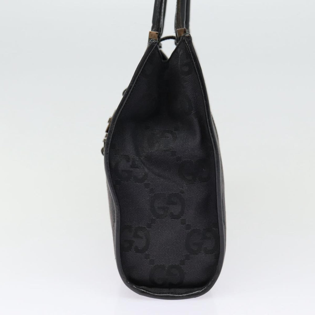 GUCCI Jackie GG Canvas Hand Bag Black Silver 002 1065 ep5371