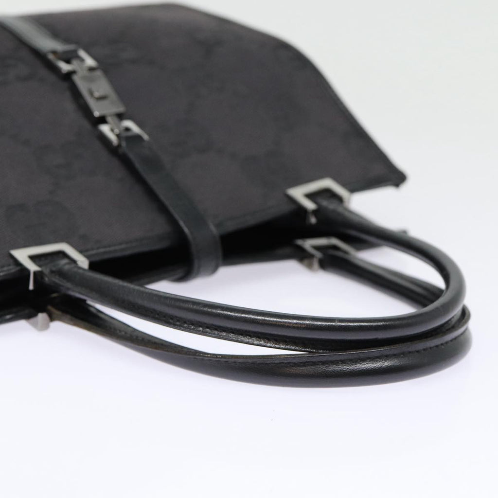 GUCCI Jackie GG Canvas Hand Bag Black Silver 002 1065 ep5371