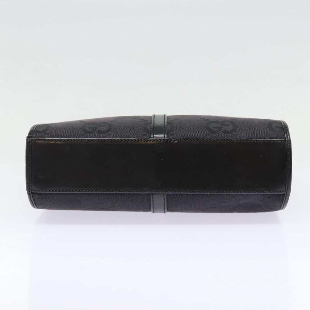 GUCCI Jackie GG Canvas Hand Bag Black Silver 002 1065 ep5371