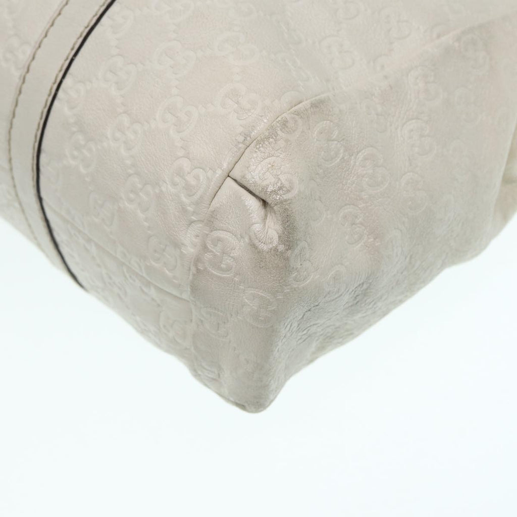 GUCCI GG Canvas Guccissima Hand Bag White Gold 211935 ep5377