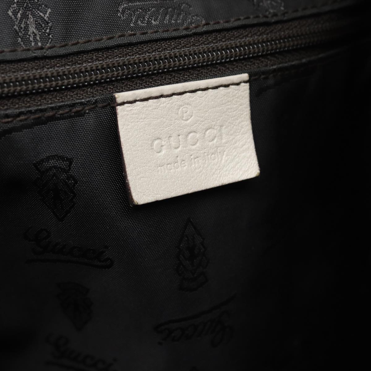 GUCCI GG Canvas Guccissima Hand Bag White Gold 211935 ep5377