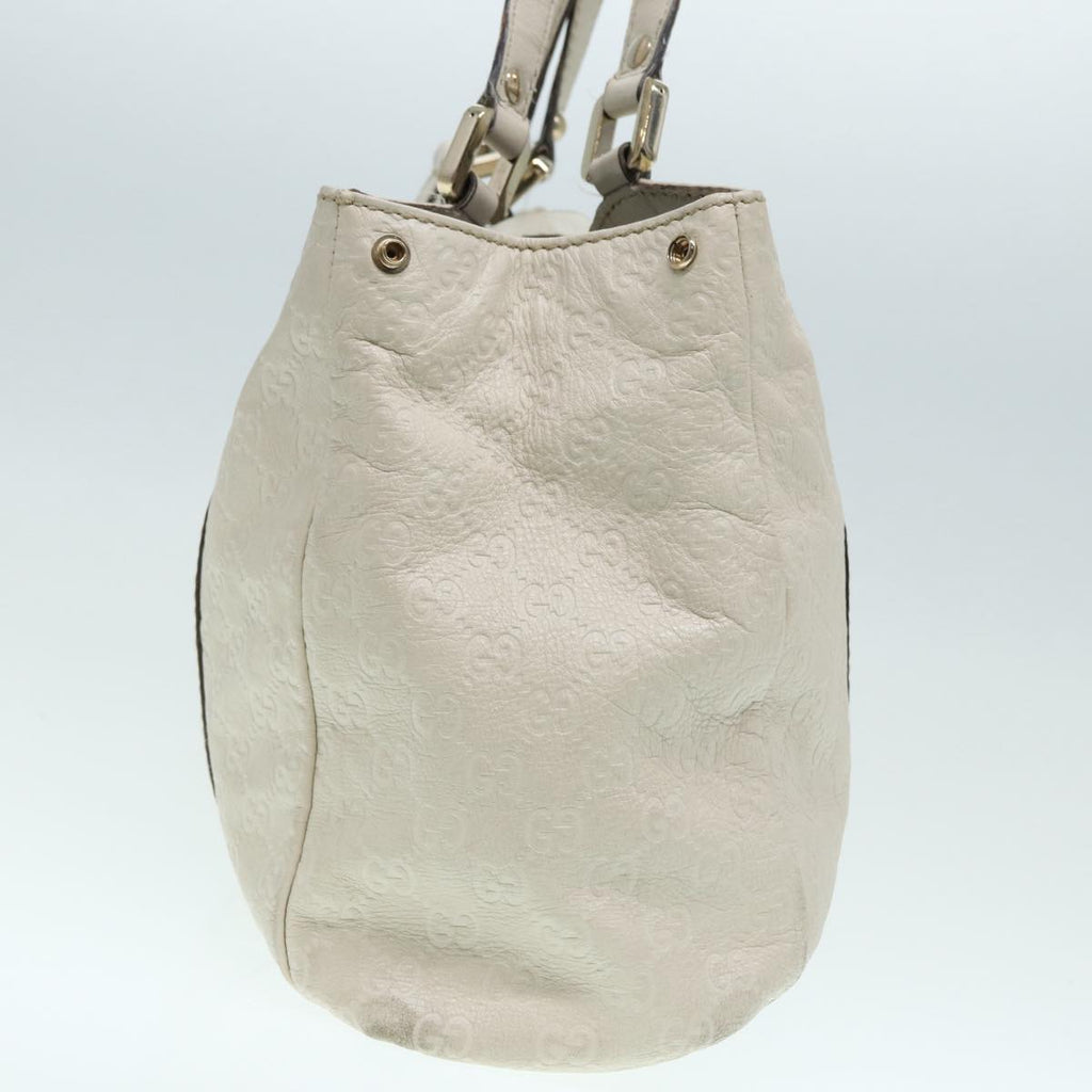 GUCCI GG Canvas Guccissima Hand Bag White Gold 211935 ep5377