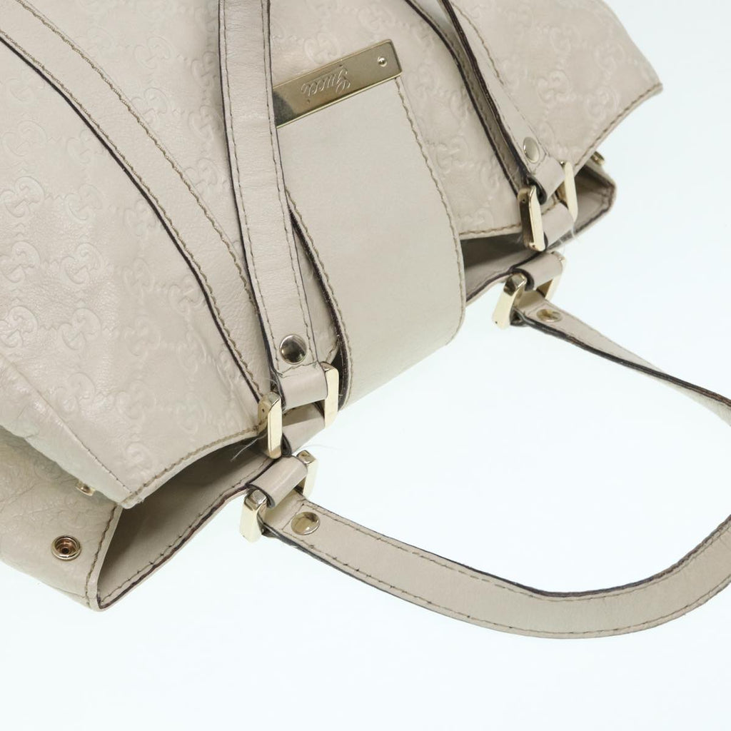 GUCCI GG Canvas Guccissima Hand Bag White Gold 211935 ep5377