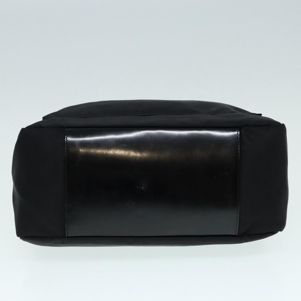 GUCCI Bamboo Hand Bag Nylon Black Silver 000 0509 ep5387