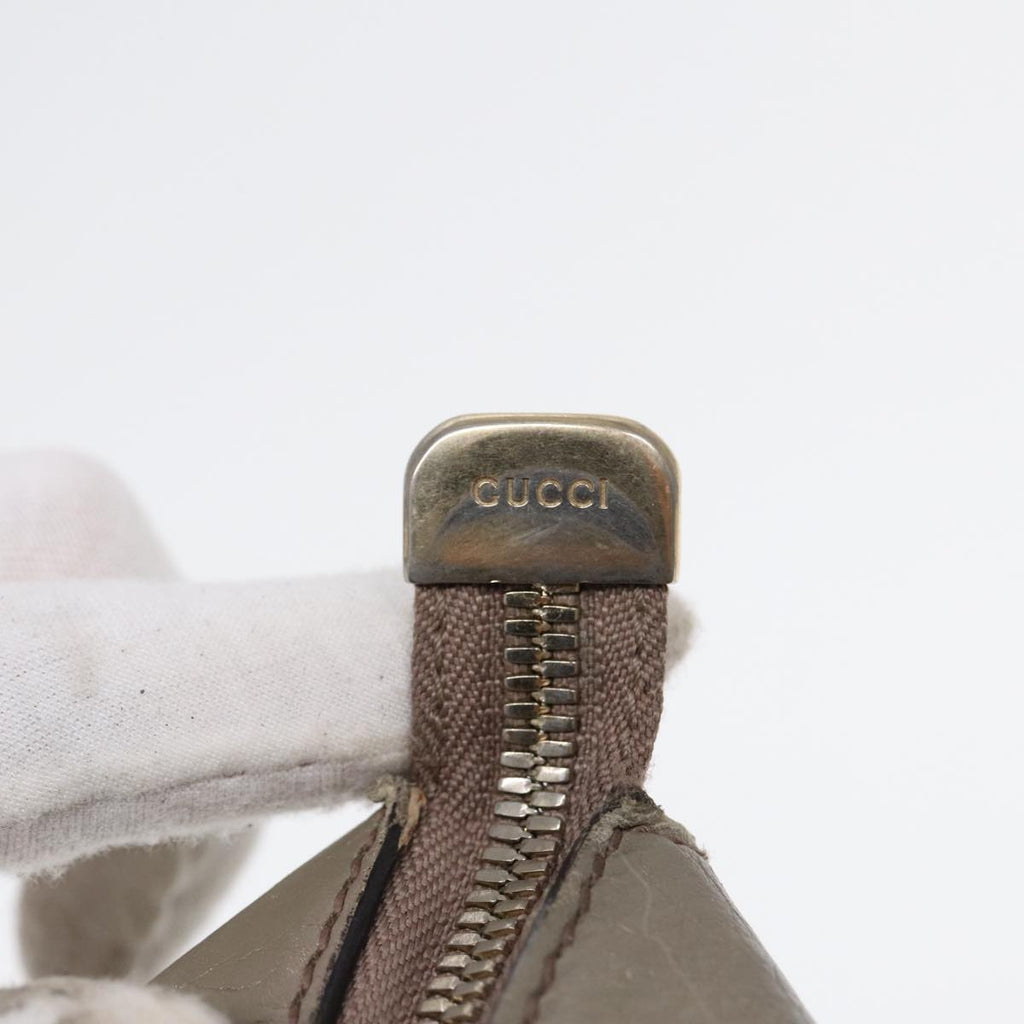 GUCCI Hand Bag Leather Gray Gold 282307 ep5392