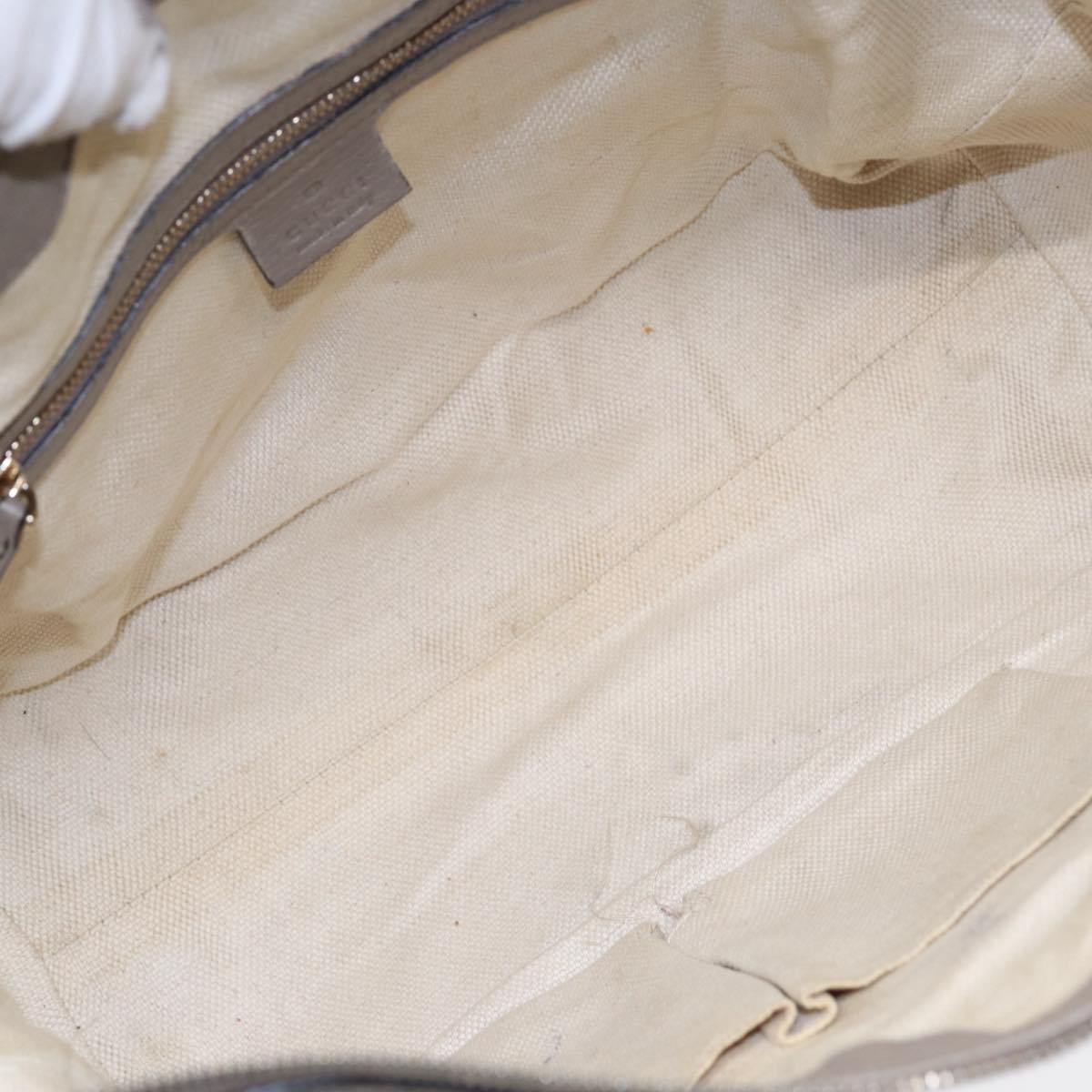 GUCCI Hand Bag Leather Gray Gold 282307 ep5392