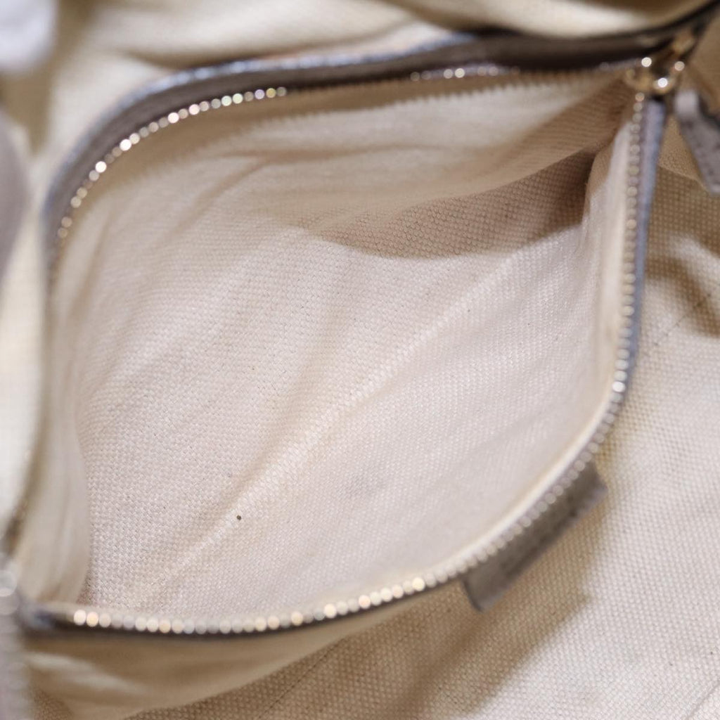 GUCCI Hand Bag Leather Gray Gold 282307 ep5392