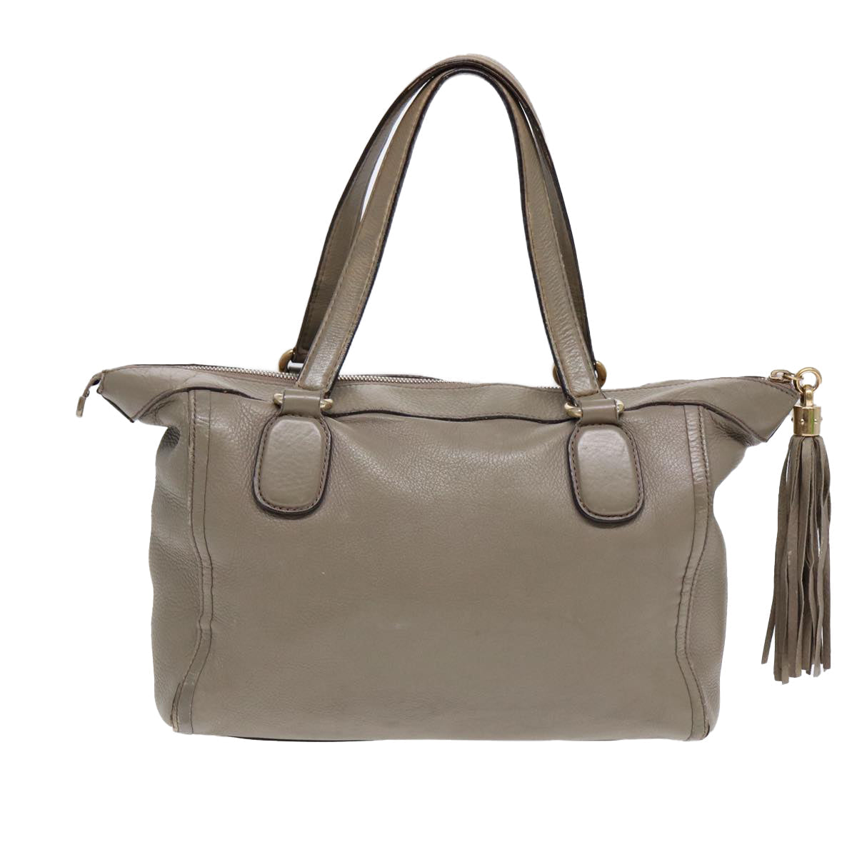GUCCI Hand Bag Leather Gray Gold 282307 ep5392