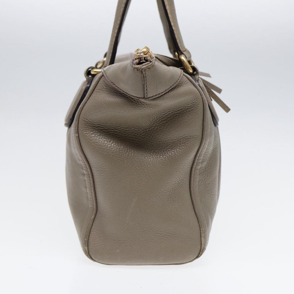 GUCCI Hand Bag Leather Gray Gold 282307 ep5392
