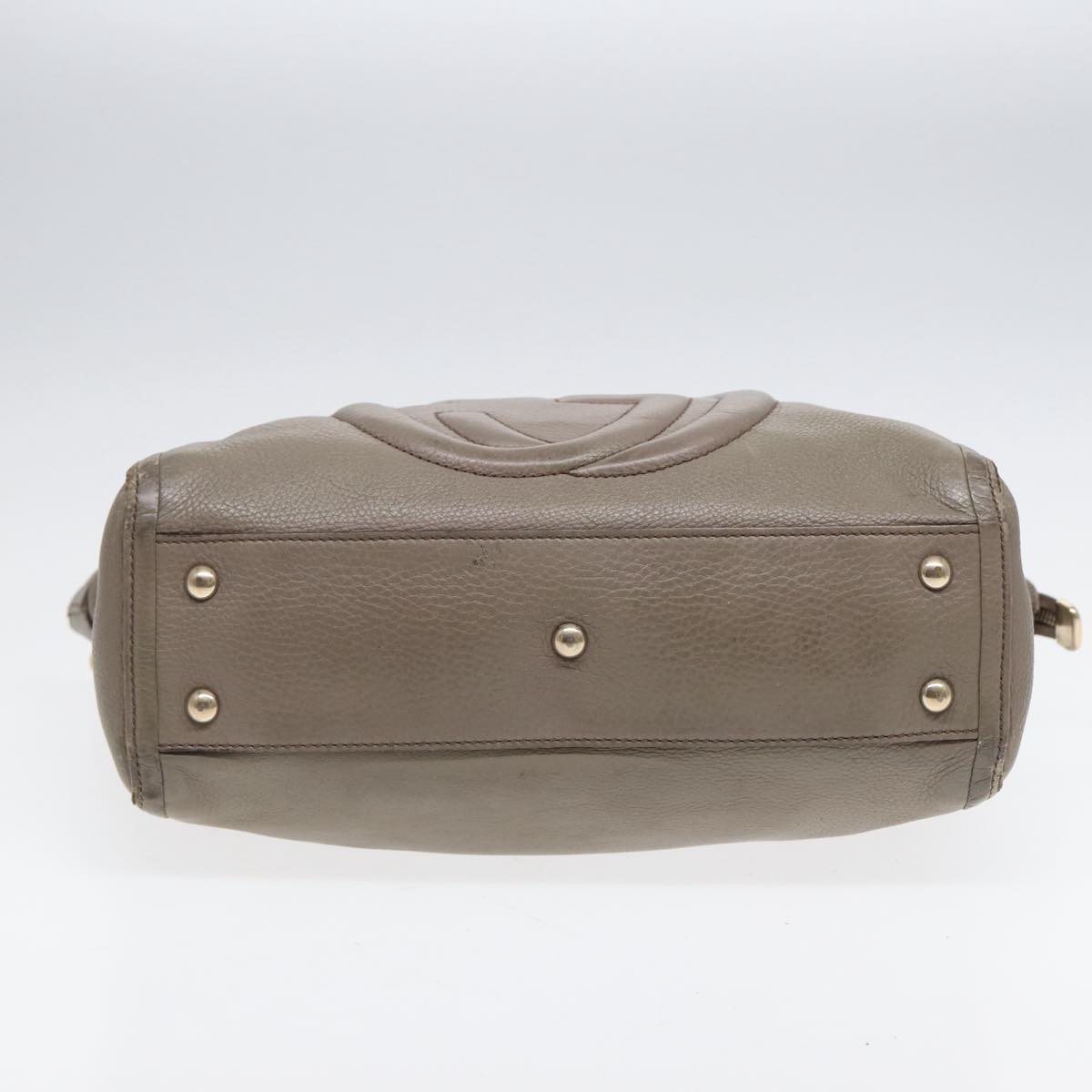GUCCI Hand Bag Leather Gray Gold 282307 ep5392