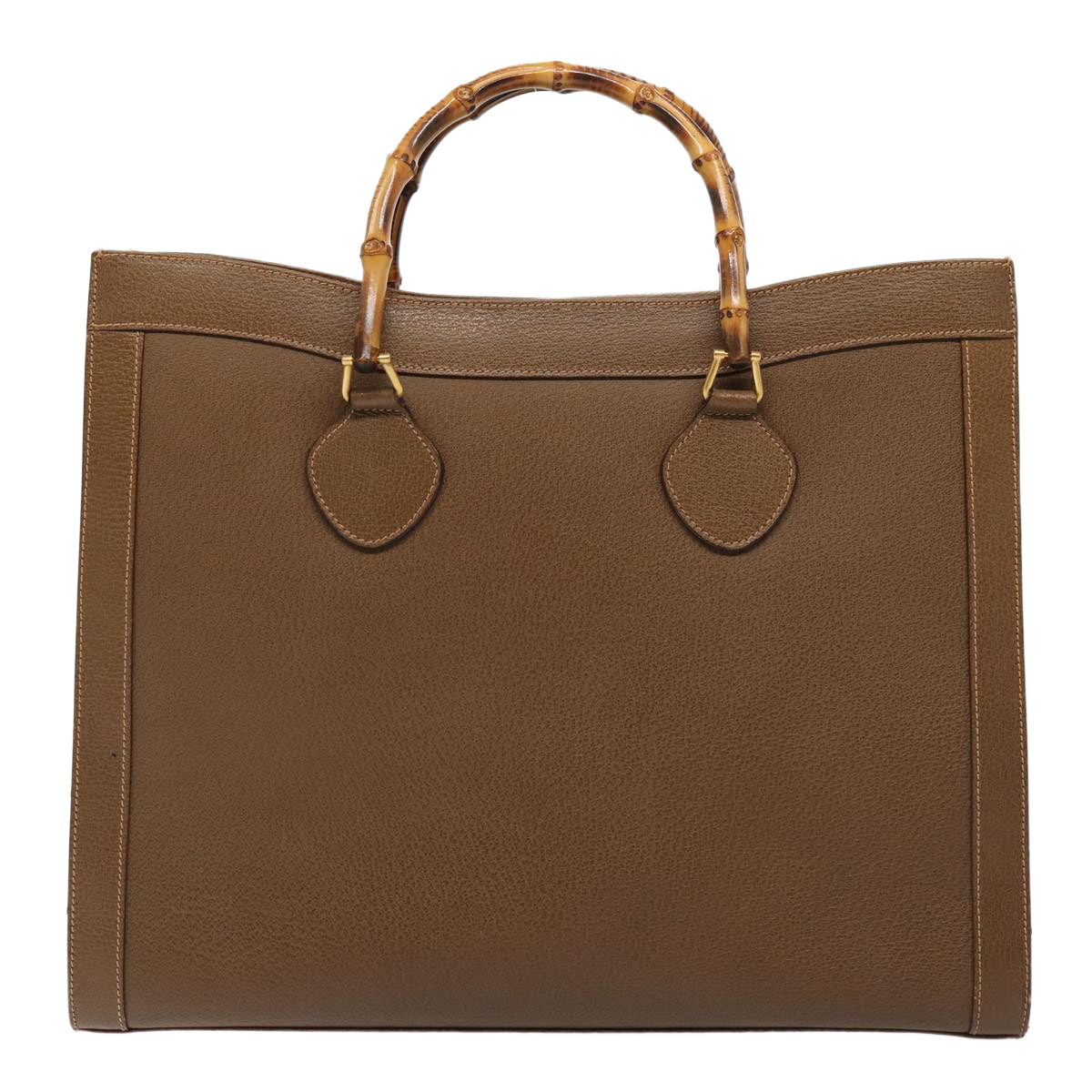 GUCCI Bamboo Hand Bag Leather Brown Gold 002 1186 0259 ep5393