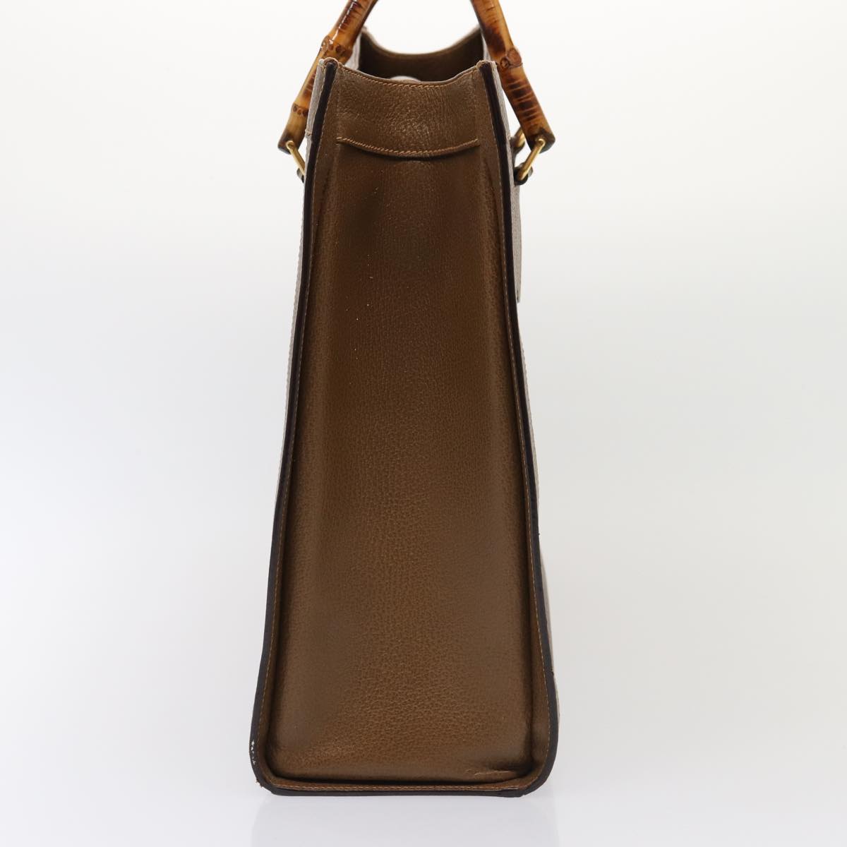 GUCCI Bamboo Hand Bag Leather Brown Gold 002 1186 0259 ep5393