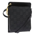 GUCCI GG Canvas Shoulder Bag Black Gold 106693 ep5394