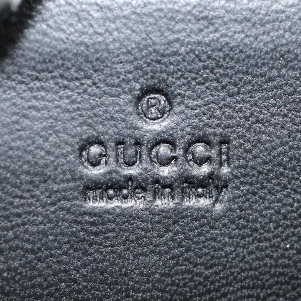 GUCCI GG Canvas Shoulder Bag Black Gold 106693 ep5394