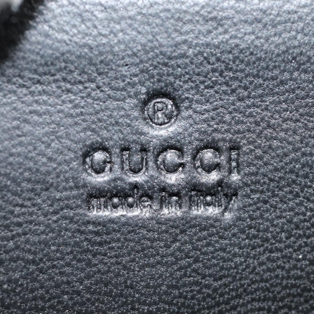 GUCCI GG Canvas Shoulder Bag Black Gold 106693 ep5394