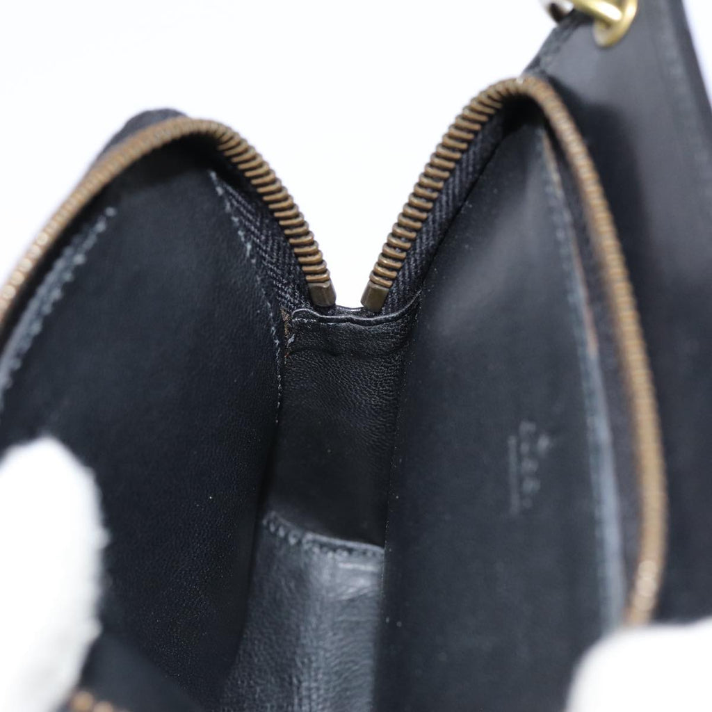 GUCCI GG Canvas Shoulder Bag Black Gold 106693 ep5394