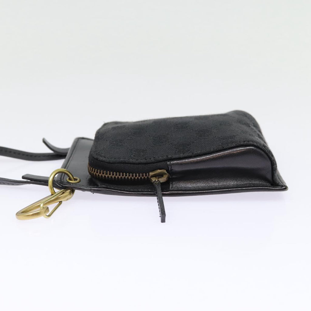 GUCCI GG Canvas Shoulder Bag Black Gold 106693 ep5394