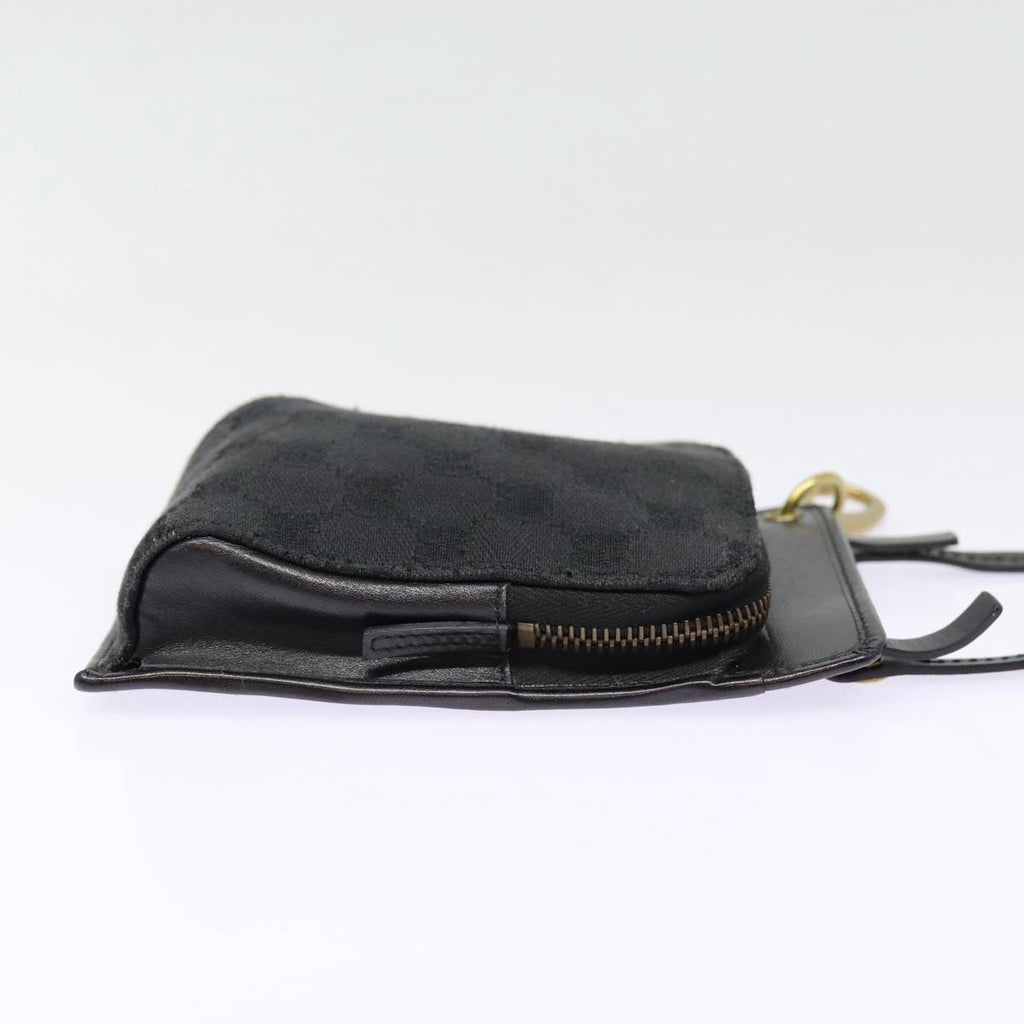 GUCCI GG Canvas Shoulder Bag Black Gold 106693 ep5394