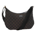 GUCCI GG Canvas Shoulder Bag Black Silver 122790 ep5395