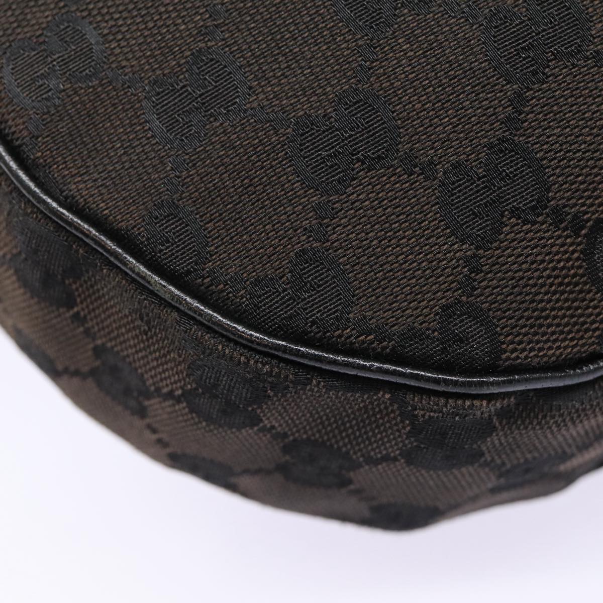 GUCCI GG Canvas Shoulder Bag Black Silver 122790 ep5395
