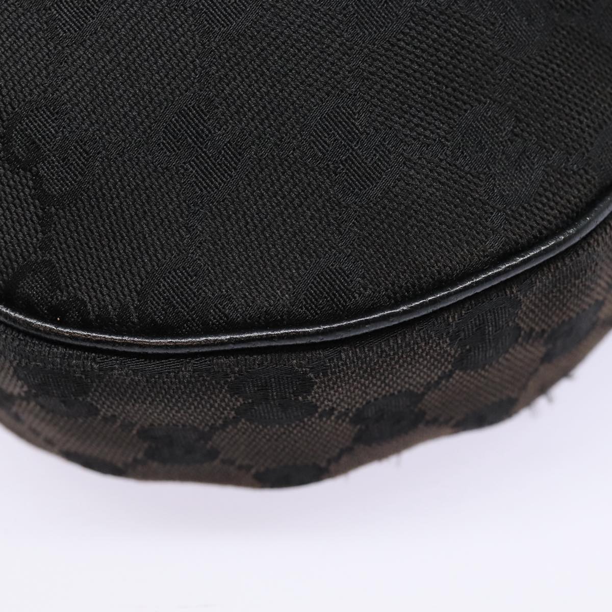 GUCCI GG Canvas Shoulder Bag Black Silver 122790 ep5395