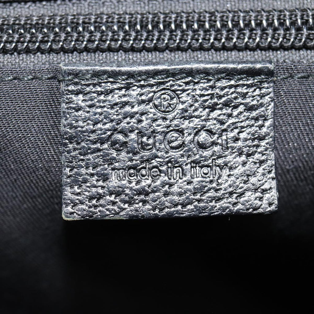 GUCCI GG Canvas Shoulder Bag Black Silver 122790 ep5395