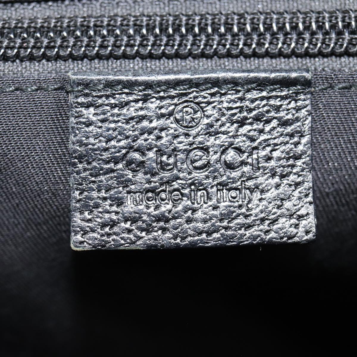 GUCCI GG Canvas Shoulder Bag Black Silver 122790 ep5395
