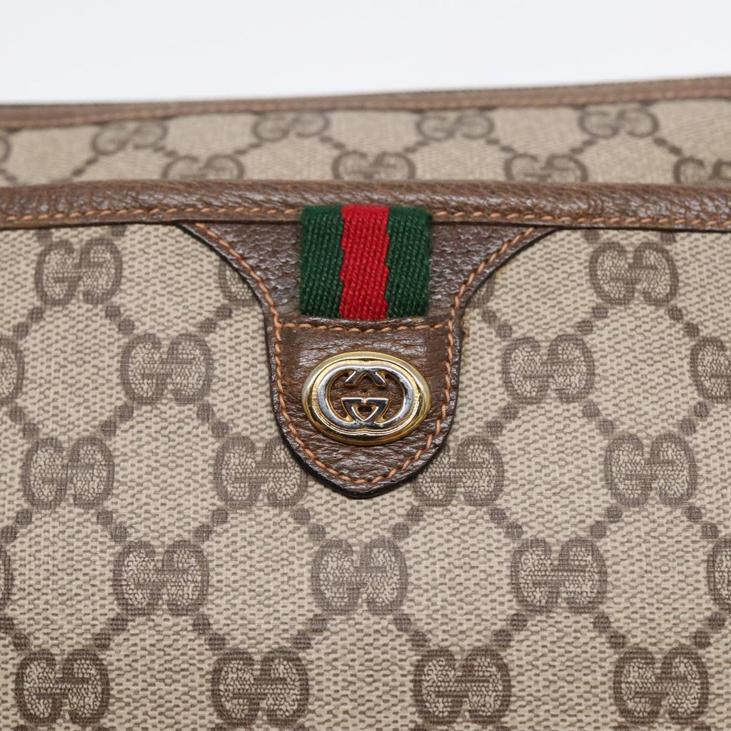 GUCCI GG Supreme Web Sherry Line Shoulder Bag Beige Gold 89 02 077 ep5397