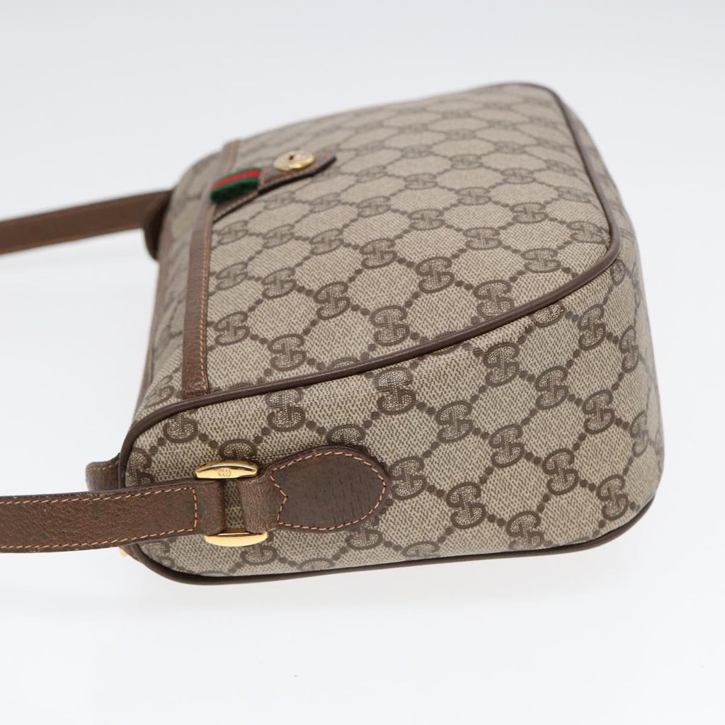 GUCCI GG Supreme Web Sherry Line Shoulder Bag Beige Gold 89 02 077 ep5397