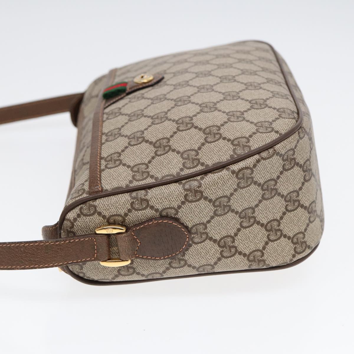 GUCCI GG Supreme Web Sherry Line Shoulder Bag Beige Gold 89 02 077 ep5397