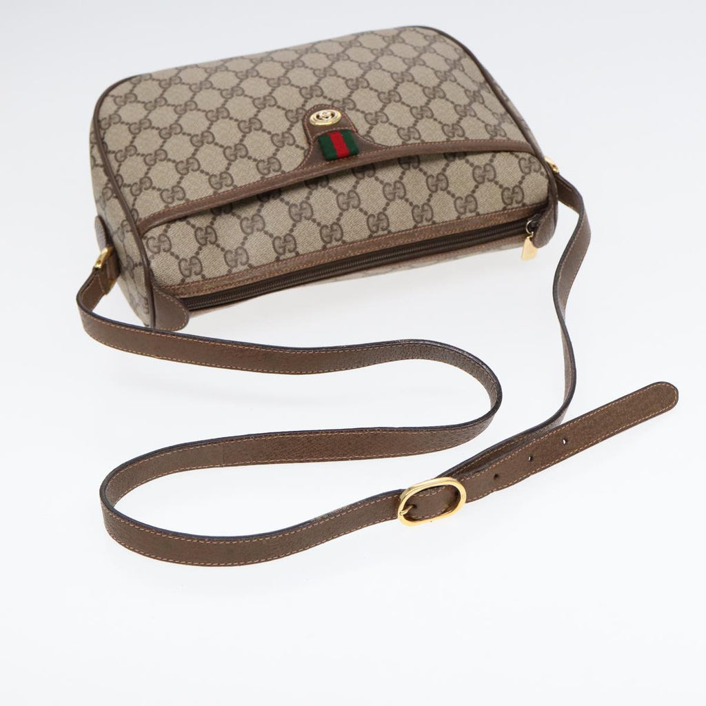 GUCCI GG Supreme Web Sherry Line Shoulder Bag Beige Gold 89 02 077 ep5397