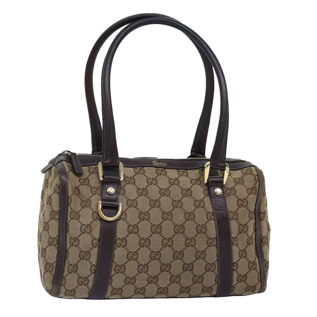 GUCCI GG Canvas Hand Bag Beige Gold 130942 ep5406