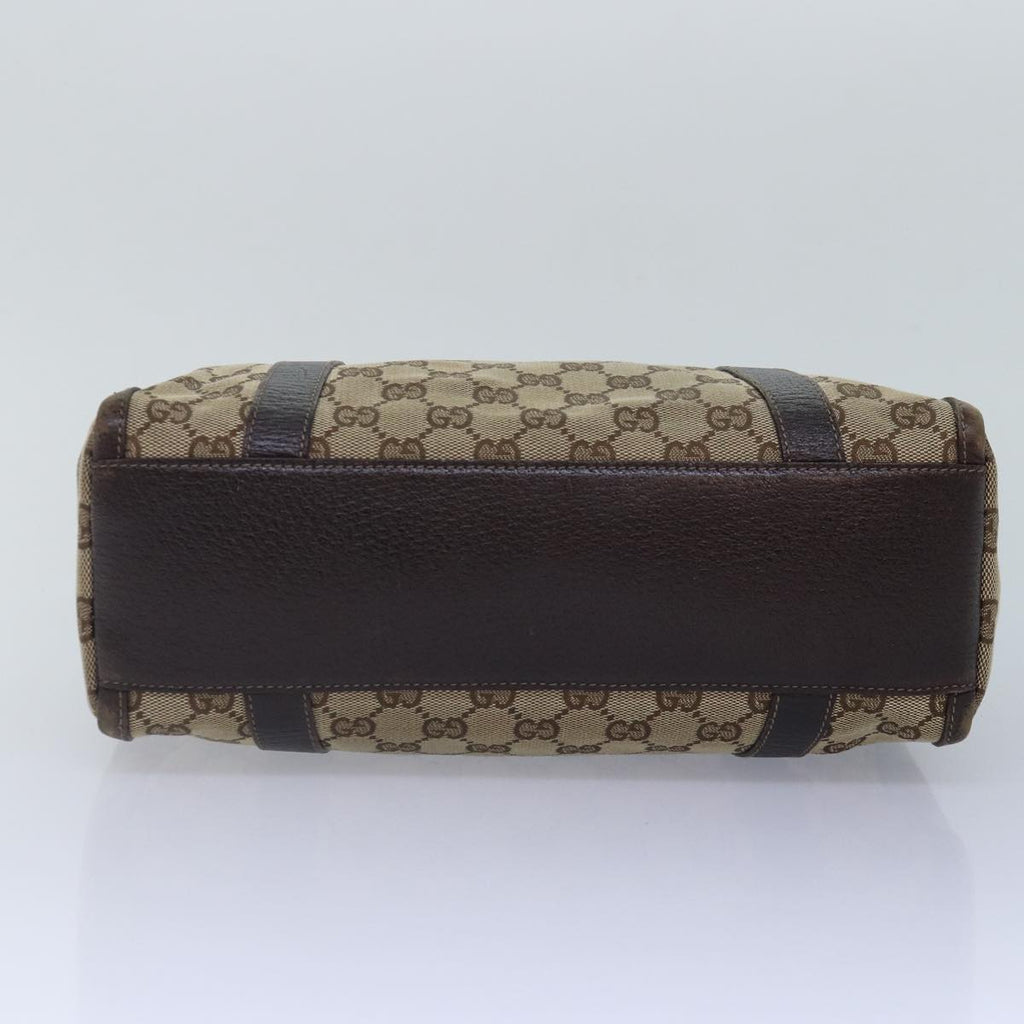 GUCCI GG Canvas Hand Bag Beige Gold 130942 ep5406