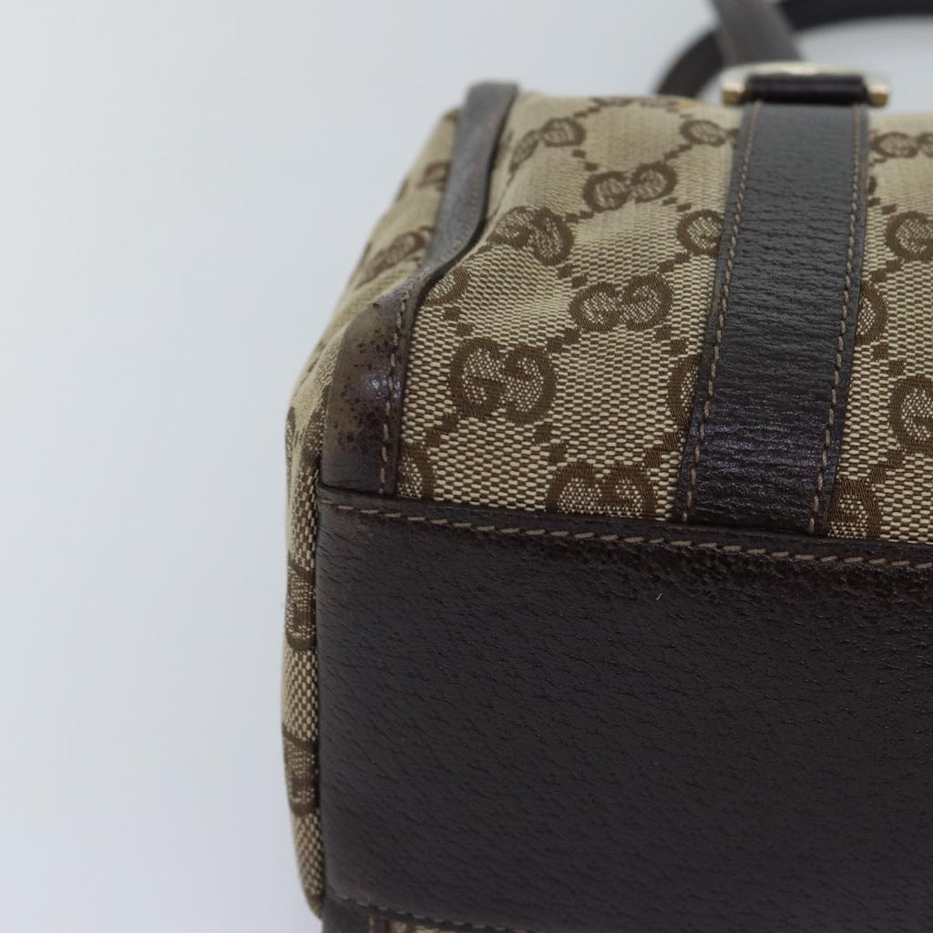 GUCCI GG Canvas Hand Bag Beige Gold 130942 ep5406