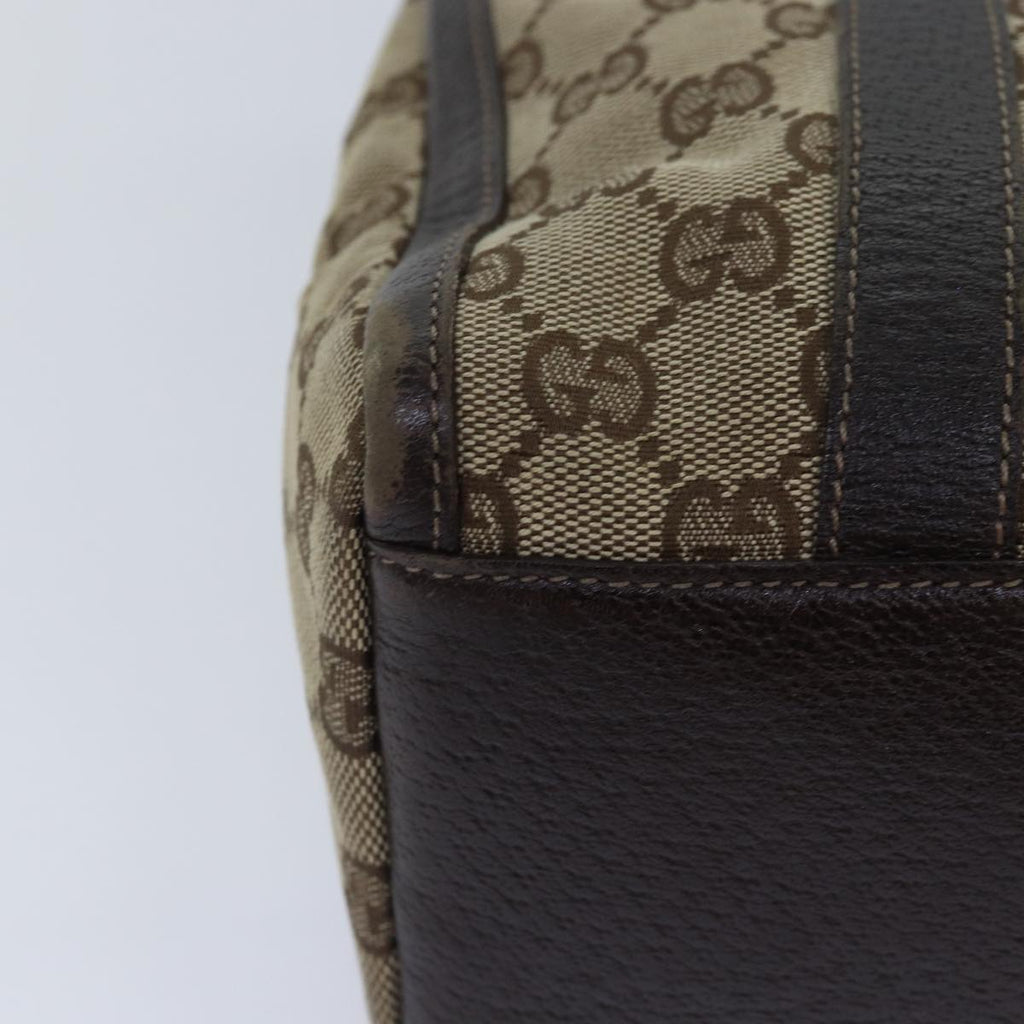 GUCCI GG Canvas Hand Bag Beige Gold 130942 ep5406