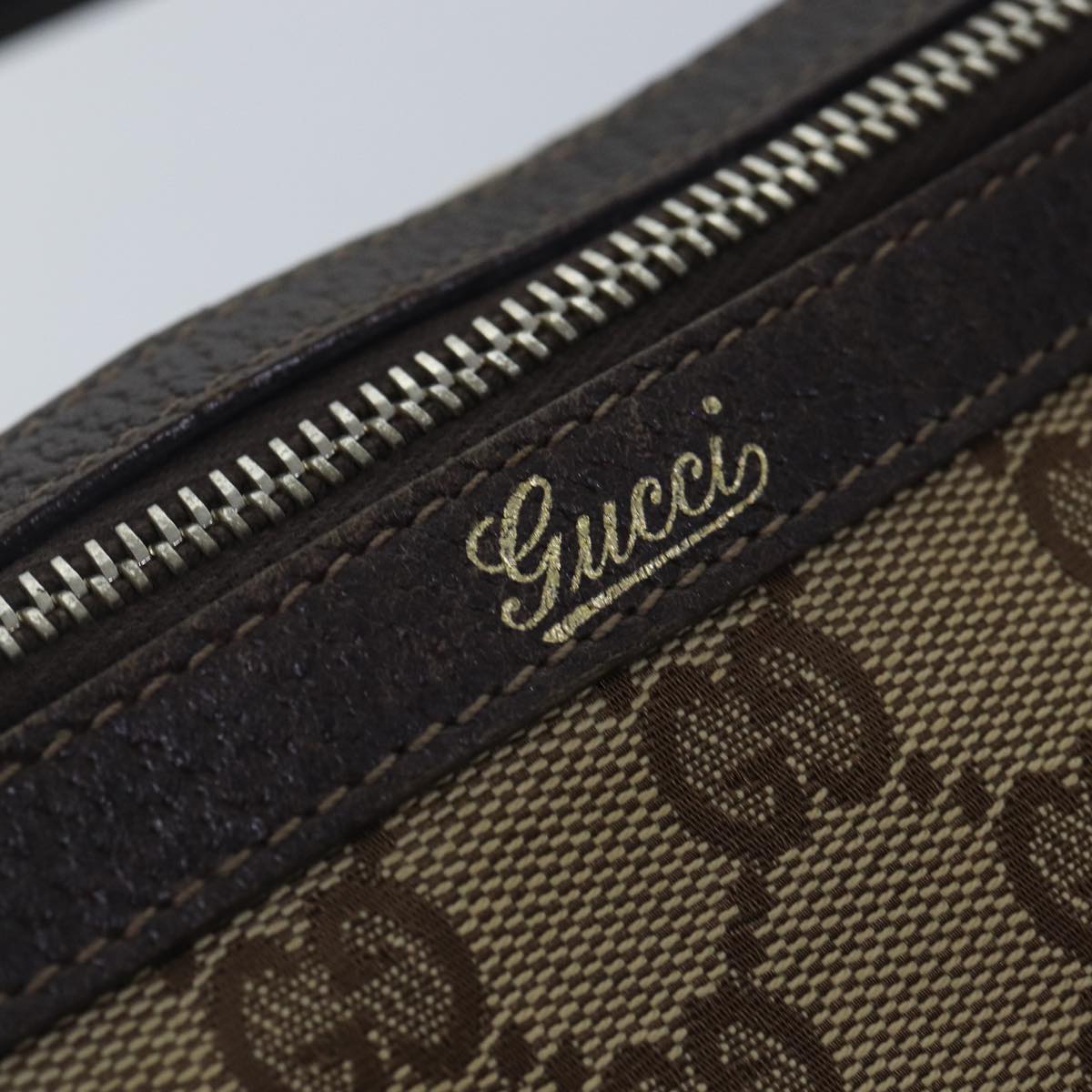 GUCCI GG Canvas Hand Bag Beige Gold 130942 ep5406
