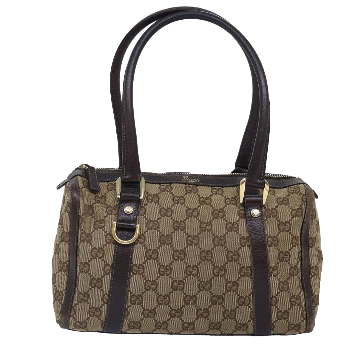 GUCCI GG Canvas Hand Bag Beige Gold 130942 ep5406